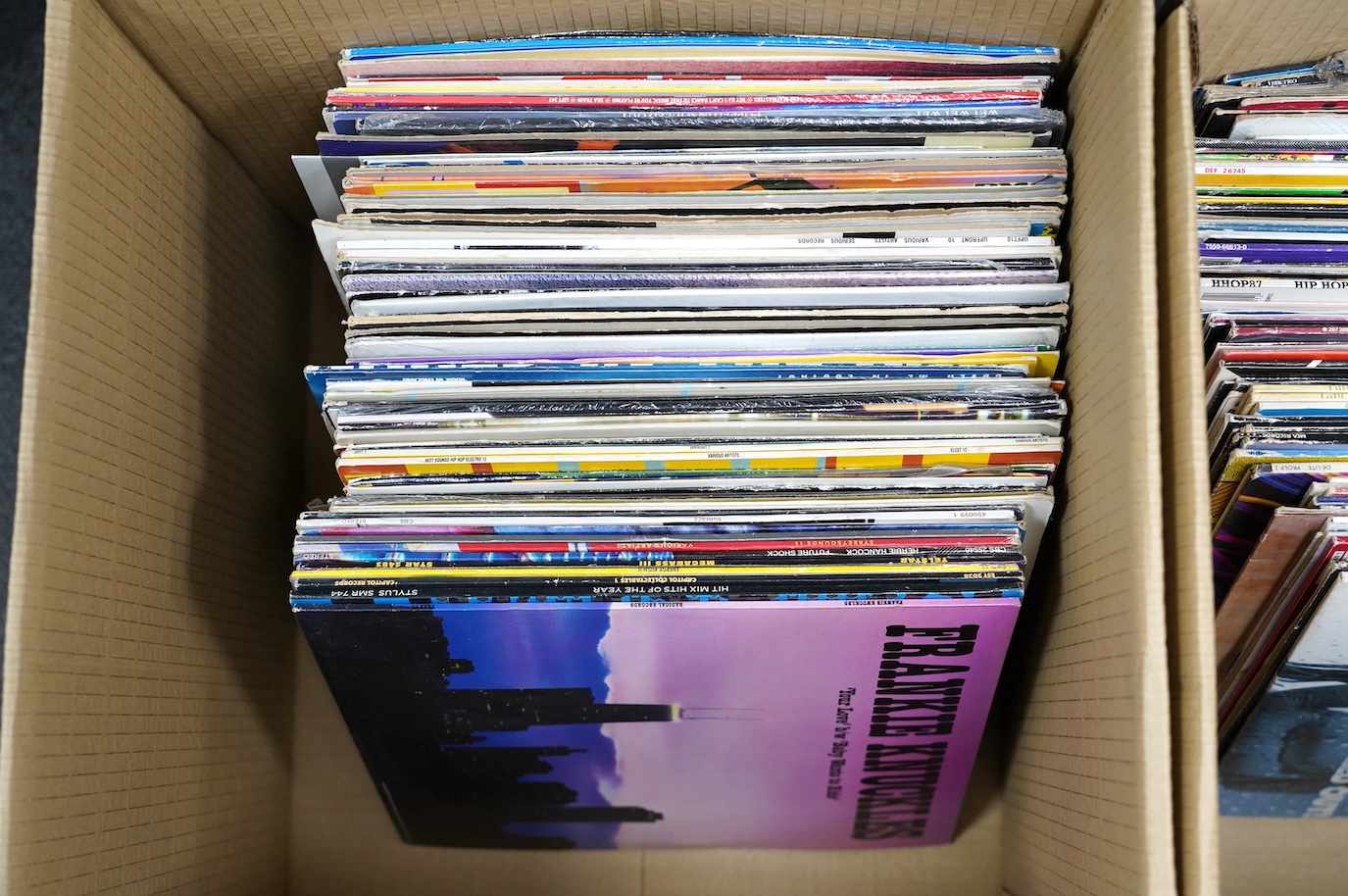 A collection (approx 300) 1970s to early 90s. LP records and 12” singles, mostly Dance, Techno, R n’ B, Electro, etc. artists include; Melanie Williams, Five Star, Kool and the Gang, Paula Abdul, Alyson Williams, Childre